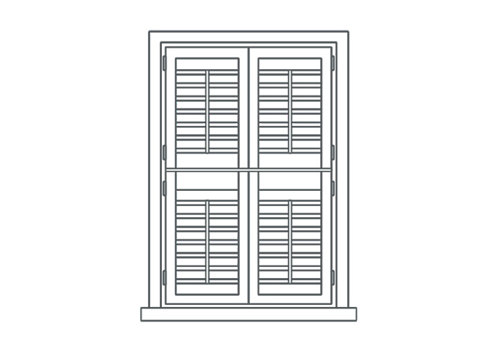 Tier On Tier Plantation Shutters