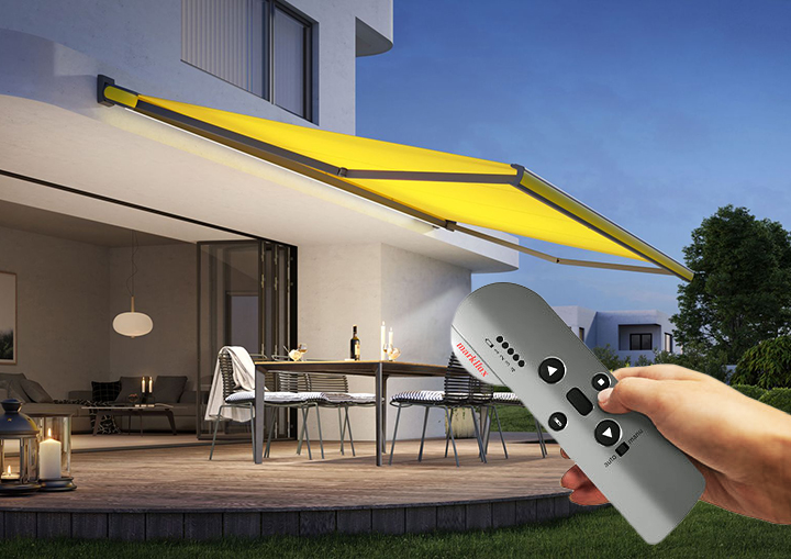 Electric Awnings Controlled at the Touch of a Button